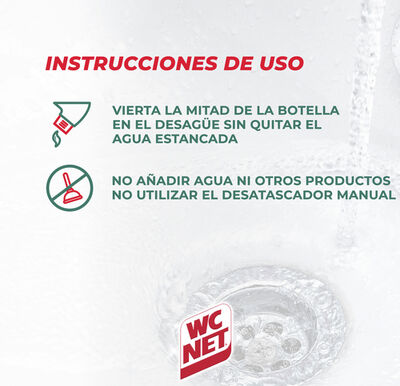 Desatascador l&iacute;quido WC Net 1l
