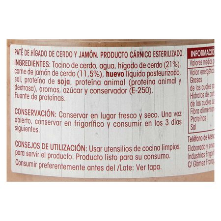 Paté jamon Alipende 160g