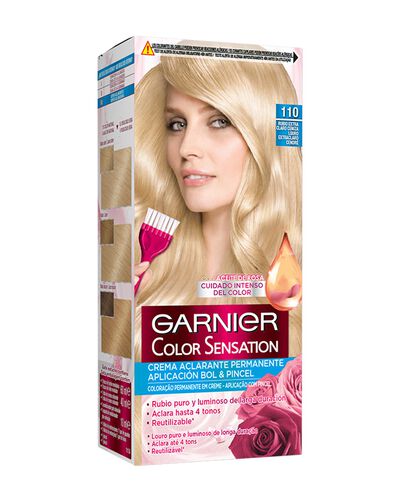 Tinte para el cabello Color Sensation Rubio Extra Claro Ceniza 110 Garnier