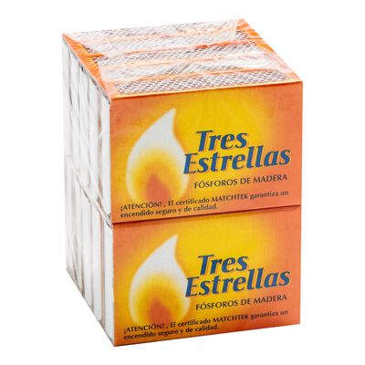 Fósforos Tres Estrellas pack 10