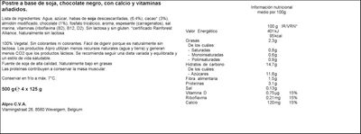 Postre de soja Alpro pack 4 chocolate intenso