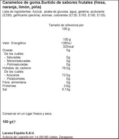 Golosinas sin gluten Dulcicora 100g gummy jelly