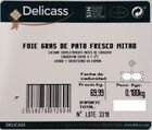 Foie gras pato fresco Delicass 300gr aproximadamente