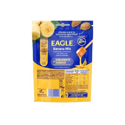 Cacahuete y almendra a la miel y sal con banana Eagle 75g