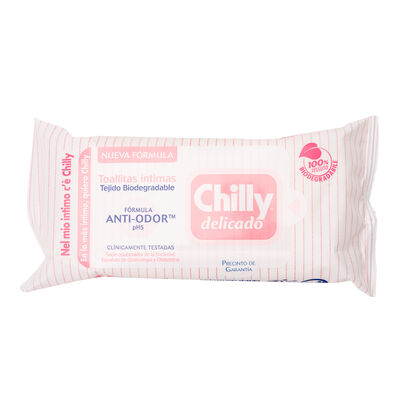 Toallitas íntimas desechables Chilly 12 uds delicado fórmula suave