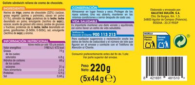 Galletas de chocolate min rellenas Alipende 220g