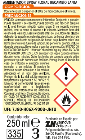 Ambientador autom&aacute;tico Lanta recambio Floral
