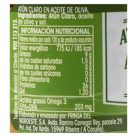 Atún claro Alipende 140g en aceite oliva
