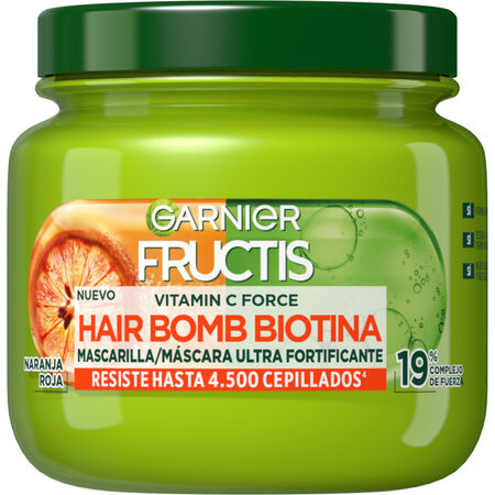 Mascarilla Capilar Fortificante Fructis 320Ml Hair Bomb Biotina