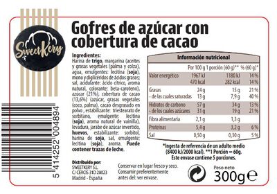 Gofre de az&uacute;car Sweetkery cacao 300g