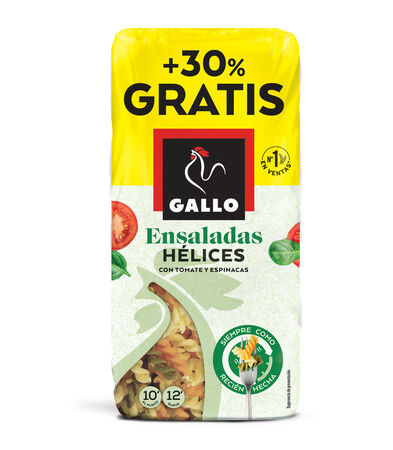 Hélices vegetales Gallo 450g + 30%