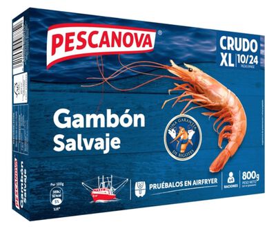 Gamb&oacute;n salvaje crudo xl pescanoVa 800g