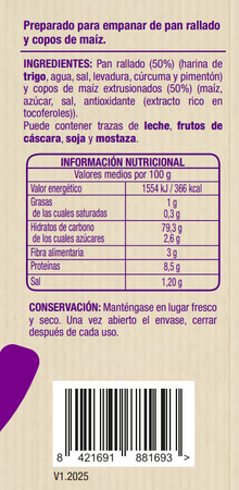 Preparado crujiente pan rallado Alipende 400g