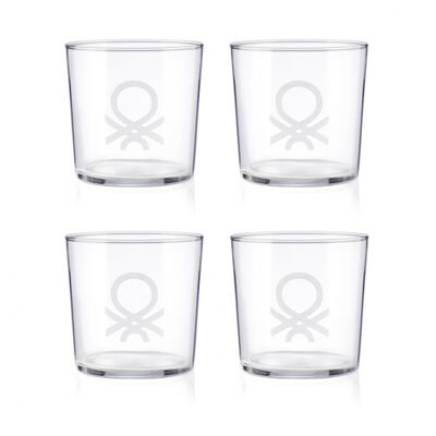 Vaso de cristal Benetton pack 4