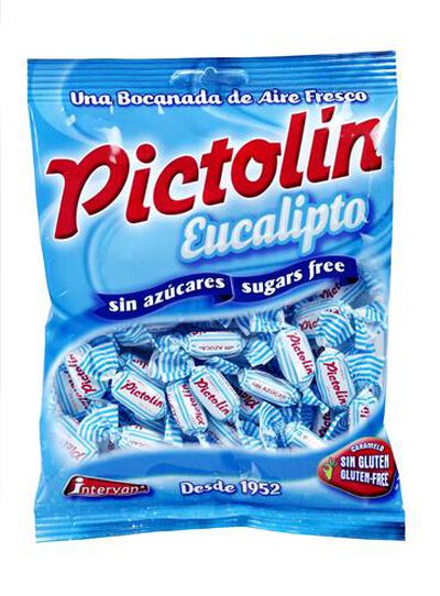 Caramelos sin az&uacute;car a&ntilde;adido Pictol&iacute;n 200g eucalipto