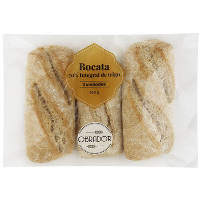 Bocata 50% integral trigo 3 unidades de 120g