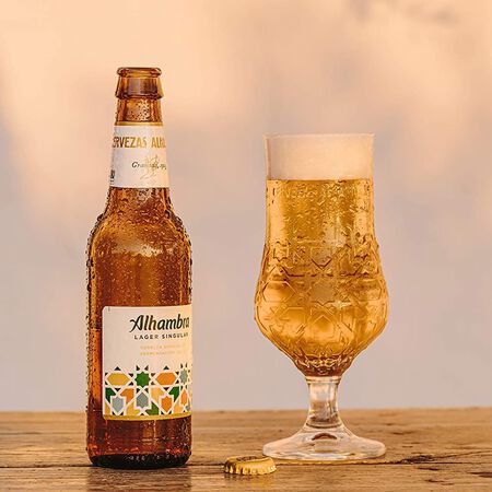 Cerveza rubia especial Alhambra pack 6 botellas 25cl