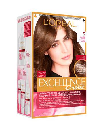 Tinte de cabello L'Or&eacute;al Excellence Creme n&ordm; 5 casta&ntilde;o claro