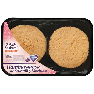 Hamburguesa Fuentes 160g Salm&oacute;n/Merluza