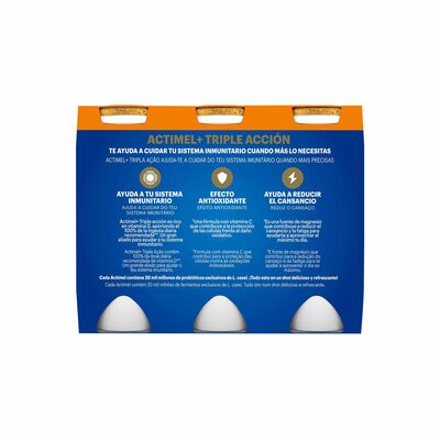 Actimel naranja multifrutas pack 6 100g x 6