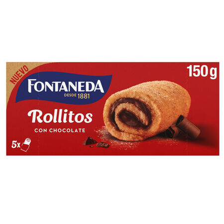 Rollitos rellenos de chocolate Fontaneda 150g