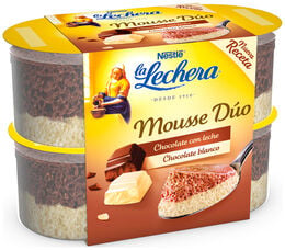 Mousse dúo La Lechera pack 4 chocolate blanco