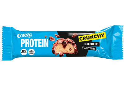 Barrita de prote&iacute;nas de crunchy cookies Corny 45g