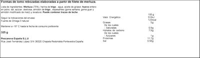 Lomos merluza Pescanova 325g romana
