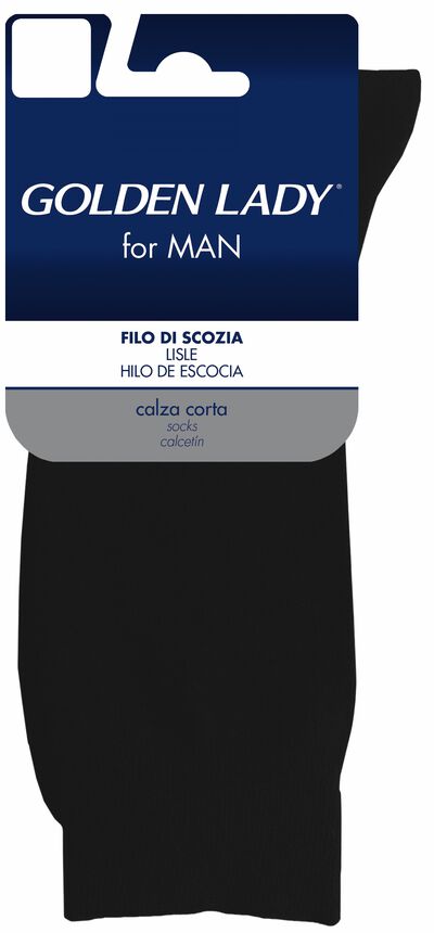 Calcet&iacute;n Hilo Hombre Golden Lady Talla M Negro