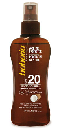 Aceite protector SPF 20 Babaria Protección media