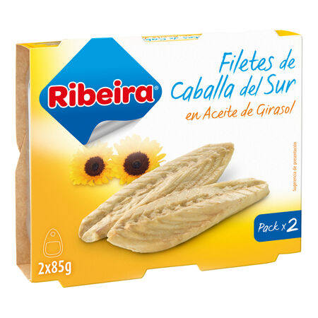 Filetes de Caballa en aceite de girasol Ribeira 2x 85 g