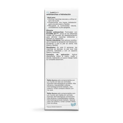 S&eacute;rum facial luminosidad con acci&oacute;n antimanchas e hidratante Bella Aurora 30ml