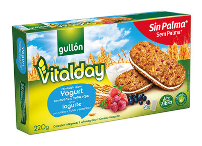 Galleta sandwich yogurt Vitalday Gullón 220g