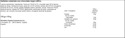 Galletas chocolate negro finas Fontaneda 170g