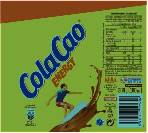 Batido ColaCao energy pack 3