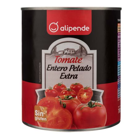 Tomate entero pelado categoría extra Alipende 480g