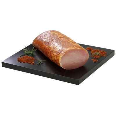 Cinta de lomo de cerdo adobada 50% duroc por media pieza peso aprox 1,4kg