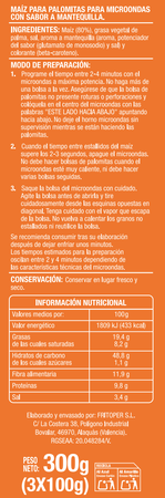 Palomitas mantequilla microondas s/gluten Alipende pack 3