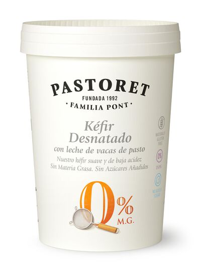 K&eacute;fir leche de vaca de pasto 0% materia grasa Pastoret 500g