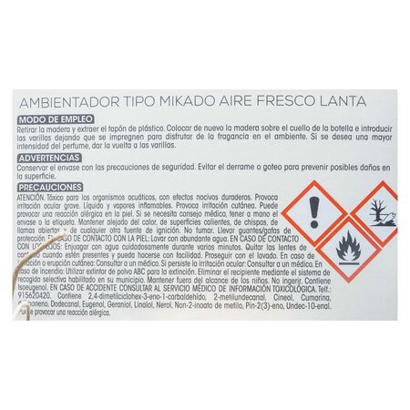 Ambientador tipo mikado Lanta 50ml aire fresco
