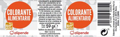 Colorante alimentario Alipende 59g