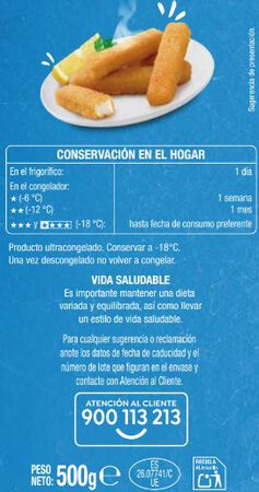 Merluza en varitas Alipende 500g