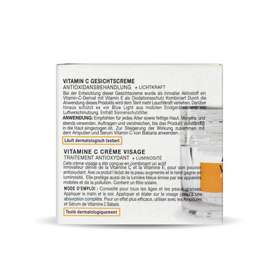 Crema facial Babaria 50 ml Vitamina C Antioxidante+Luminosidad