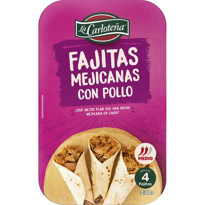 Fajita mejicana con pollo Carloteña 4 unidades 230g