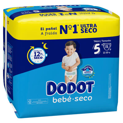 Pañal Dodot talla 5 72 uds