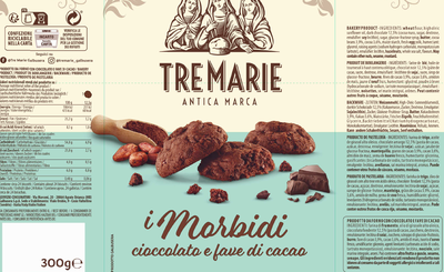 Galleta de chocolate con granos de cacao Tre Marie 300g