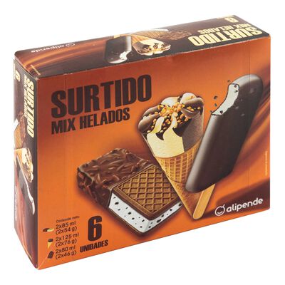 Helado Alipende 6 uds surtido mix