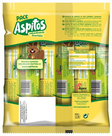Snack de maíz sin gluten super aspitos Aspil p6