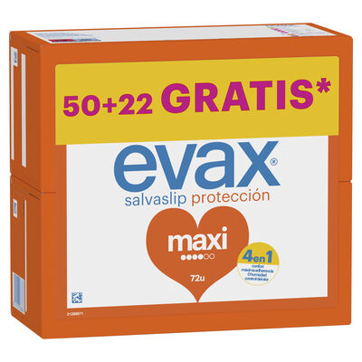 Salvaslip maxi evax 50+22 unidades