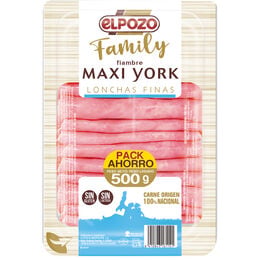 Fiambre maxi york sin lactosa 500 g Ricura